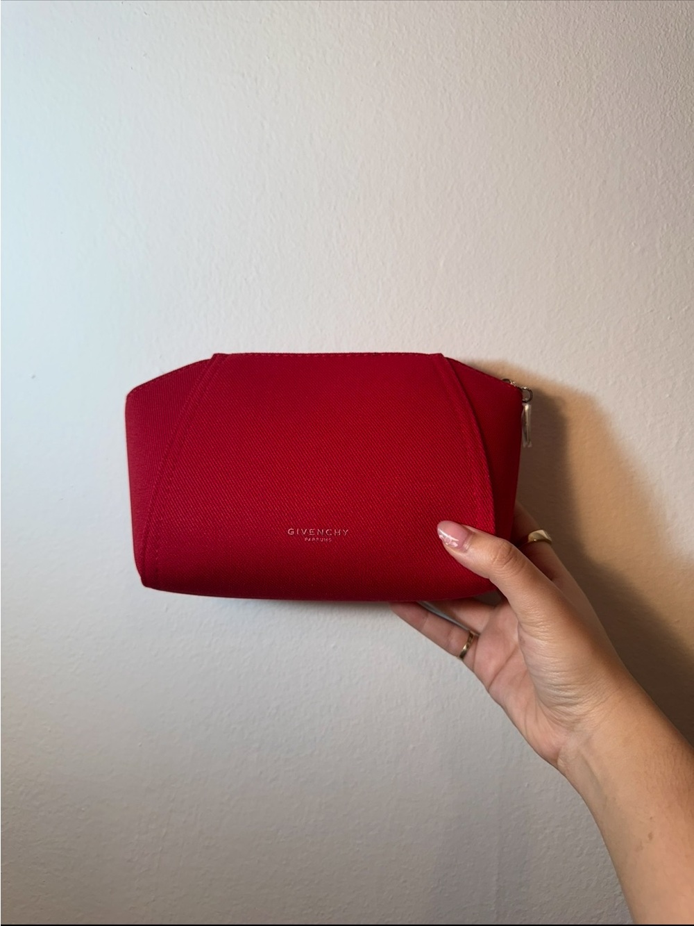 Givenchy Red Logo Zip Pouch - Picture 3 of 3